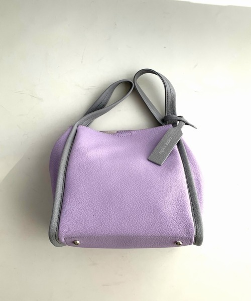 Q（キュー）の「ミニショルダー付きソフトレザー調バッグ（トートバッグ・レディース・ラベンダー/ベージュ/ライトブルー・ONE SIZE）」の22枚目の写真