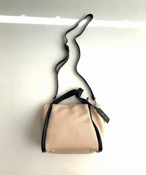 Q（キュー）の「ミニショルダー付きソフトレザー調バッグ（トートバッグ・レディース・ラベンダー/ベージュ/ライトブルー・ONE SIZE）」の20枚目の写真