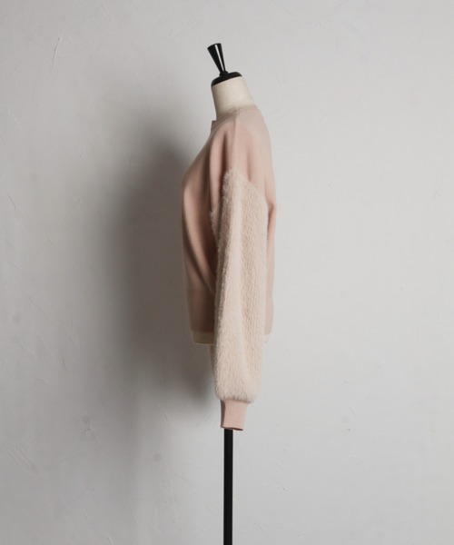 tocco closet(トッコ クローゼット)の「【ZOZO限定】スリーブファーニット(ニット/セーター・レディース・ベージュ/ブラウン/ライトグリーン/ブラック・M)」の9枚目の写真