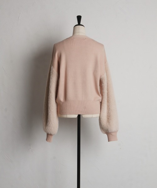 tocco closet(トッコ クローゼット)の「【ZOZO限定】スリーブファーニット(ニット/セーター・レディース・ベージュ/ブラウン/ライトグリーン/ブラック・M)」の10枚目の写真