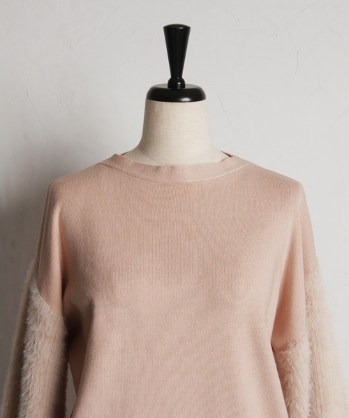 tocco closet(トッコ クローゼット)の「【ZOZO限定】スリーブファーニット(ニット/セーター・レディース・ベージュ/ブラウン/ライトグリーン/ブラック・M)」の11枚目の写真