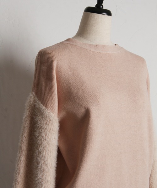tocco closet(トッコ クローゼット)の「【ZOZO限定】スリーブファーニット(ニット/セーター・レディース・ベージュ/ブラウン/ライトグリーン/ブラック・M)」の12枚目の写真
