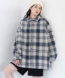 RAGEBLUE | 裏起毛ブークレオーバーチェックシャツアウター(シャツ/ブラウス)