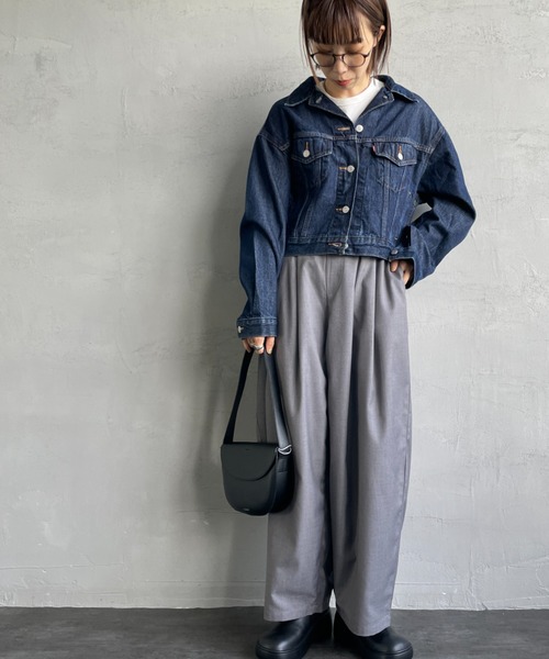 UNIVERSAL OVERALL（ユニバーサルオーバーオール）の「[UNIVERSAL OVERALL/ユニバーサルオーバーオール] 別注 イージーワイドエッグパンツ（その他パンツ・レディース・ブラウン/グレー/ブラック/カーキ・F）」の2枚目の写真