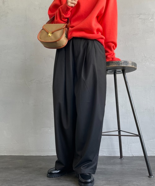 UNIVERSAL OVERALL（ユニバーサルオーバーオール）の「[UNIVERSAL OVERALL/ユニバーサルオーバーオール] 別注 イージーワイドエッグパンツ（その他パンツ・レディース・ブラウン/グレー/ブラック/カーキ・F）」の9枚目の写真