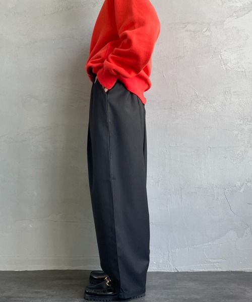 UNIVERSAL OVERALL（ユニバーサルオーバーオール）の「[UNIVERSAL OVERALL/ユニバーサルオーバーオール] 別注 イージーワイドエッグパンツ（その他パンツ・レディース・ブラウン/グレー/ブラック/カーキ・F）」の12枚目の写真