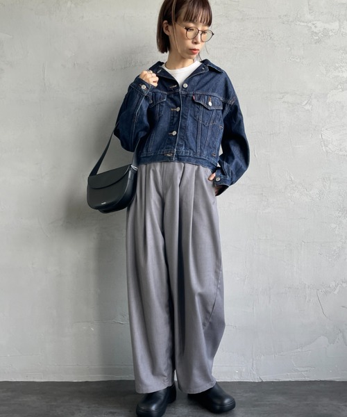 UNIVERSAL OVERALL（ユニバーサルオーバーオール）の「[UNIVERSAL OVERALL/ユニバーサルオーバーオール] 別注 イージーワイドエッグパンツ（その他パンツ・レディース・ブラウン/グレー/ブラック/カーキ・F）」の6枚目の写真