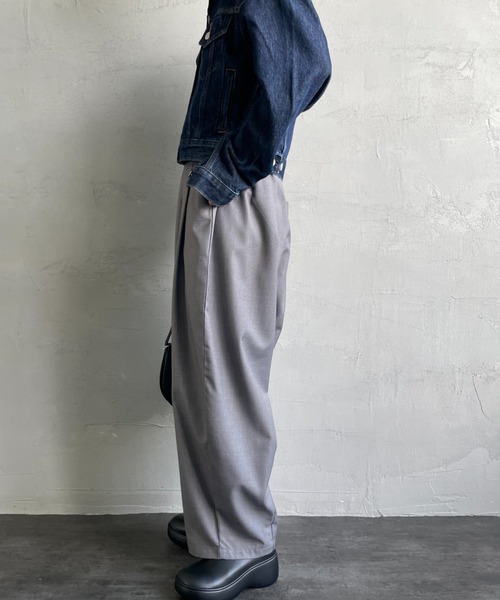 UNIVERSAL OVERALL（ユニバーサルオーバーオール）の「[UNIVERSAL OVERALL/ユニバーサルオーバーオール] 別注 イージーワイドエッグパンツ（その他パンツ・レディース・ブラウン/グレー/ブラック/カーキ・F）」の22枚目の写真