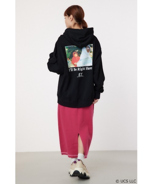 RODEO CROWNS WIDE BOWL（ロデオクラウンズワイドボウル）の「【E.T.】スウェットパーカー（パーカー・レディース・ブラック/グレー×ホワイト/レッド・MEDIUM/LARGE）」の7枚目の写真