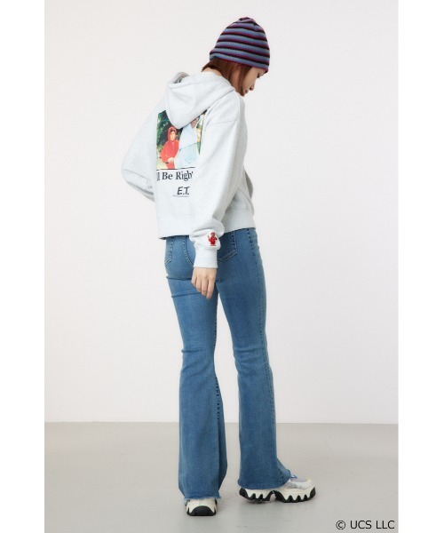 RODEO CROWNS WIDE BOWL（ロデオクラウンズワイドボウル）の「【E.T.】スウェットパーカー（パーカー・レディース・ブラック/グレー×ホワイト/レッド・MEDIUM/LARGE）」の12枚目の写真