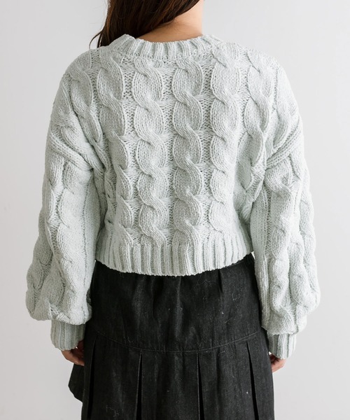 OLIVE des OLIVE（オリーブデオリーブ）の「チュールリボン付ニット（ニット/セーター・レディース・オフホワイト/サックスブルー/チャコールグレー・FREE）」の20枚目の写真