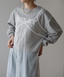 earth music&ecology（アースミュージックアンドエコロジー）の「SET2点レースロゴプルオーバー+チュールワンピ（スウェット・レディース）」