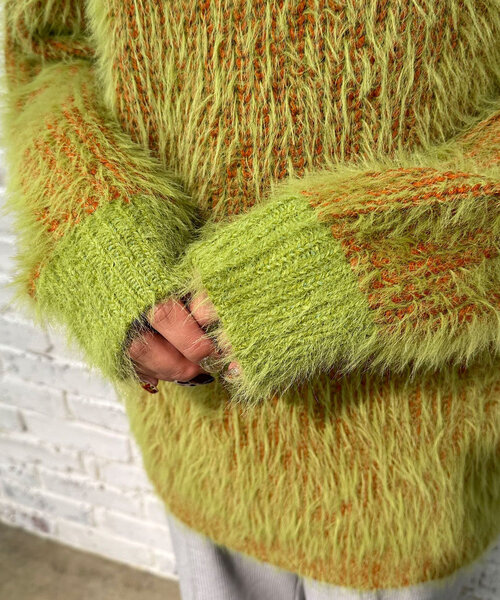 CIAOPANIC（チャオパニック）の「カラーシャギーラグランニット（ニット/セーター・レディース・ネイビー/アイボリー/ブルー/グレー/レッド/グリーン・ONE SIZE）」の22枚目の写真