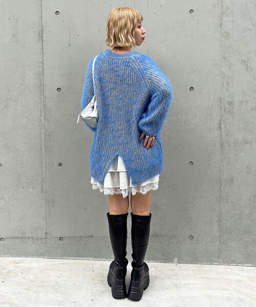 カラーシャギーラグランニット（ニット/セーター）｜CIAOPANIC（チャオ