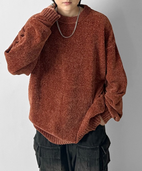 sssページ 1【こちらをご購入ください】 セール】AW ルーズシルエット 畦編みアクリルニット / ソフトコットン
