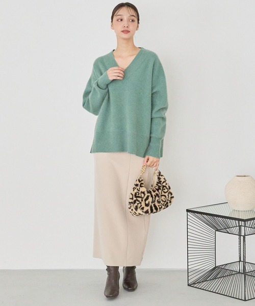 Andemiu（アンデミュウ）の「2WAYレースIラインスカート202550（スカート・レディース・ベージュ/ブラック・SMALL/MEDIUM）」の5枚目の写真