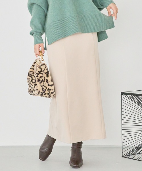 Andemiu（アンデミュウ）の「2WAYレースIラインスカート202550（スカート・レディース・ベージュ/ブラック・SMALL/MEDIUM）」の6枚目の写真