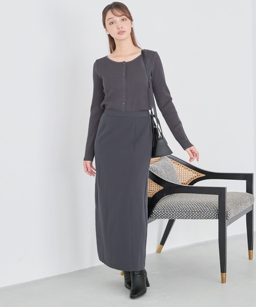 Andemiu（アンデミュウ）の「2WAYレースIラインスカート202550（スカート・レディース・ベージュ/ブラック・SMALL/MEDIUM）」の7枚目の写真