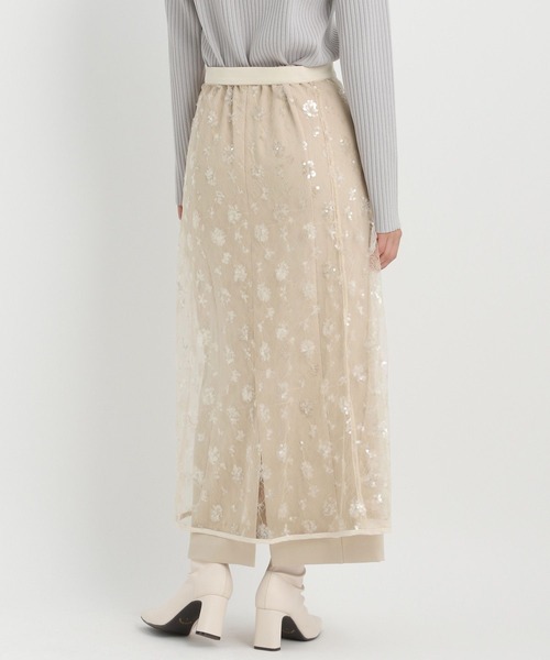 Andemiu（アンデミュウ）の「2WAYレースIラインスカート202550（スカート・レディース・ベージュ/ブラック・SMALL/MEDIUM）」の17枚目の写真