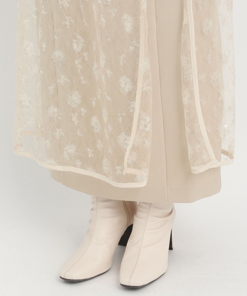 Andemiu（アンデミュウ）の「2WAYレースIラインスカート202550（スカート・レディース・ベージュ/ブラック・SMALL/MEDIUM）」の20枚目の写真