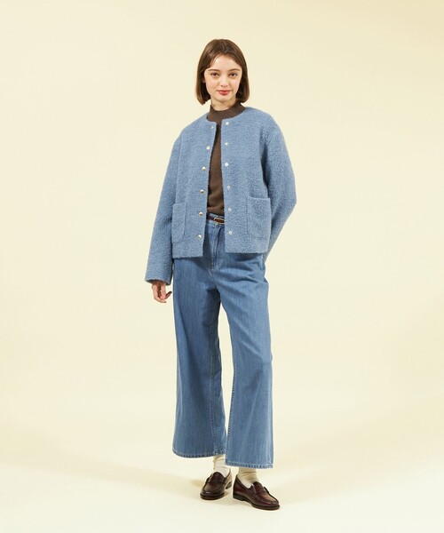 MACKINTOSH PHILOSOPHY(マッキントッシュ フィロソフィー)の「【HESSLE(ヘスル)】(ノーカラージャケット・レディース・ホワイト系その他/ブルー系その他4/ブラック/チャコールグレー・38/36)」の8枚目の写真