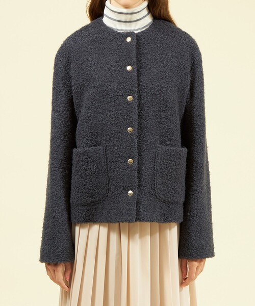 MACKINTOSH PHILOSOPHY(マッキントッシュ フィロソフィー)の「【HESSLE(ヘスル)】(ノーカラージャケット・レディース・ホワイト系その他/ブルー系その他4/ブラック/チャコールグレー・38/36)」の10枚目の写真