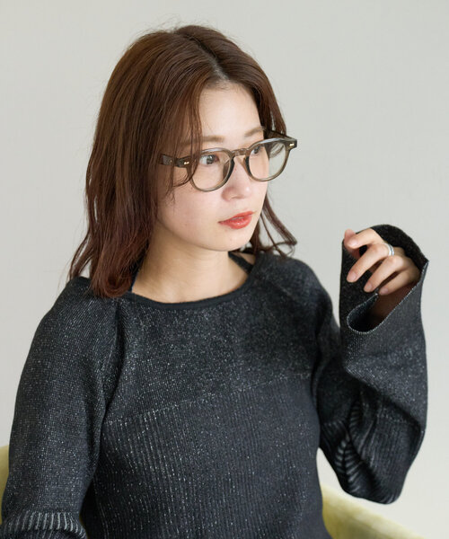Kastane（カスタネ）の「【UV400保護】ウェリントンメガネ（メガネ・レディース・ブラック/ブラウン・FREE）」の5枚目の写真