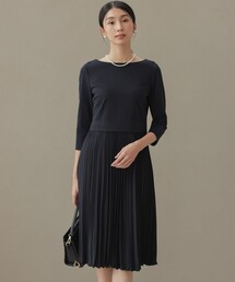 ジャージーコンビプリーツ ワンピース