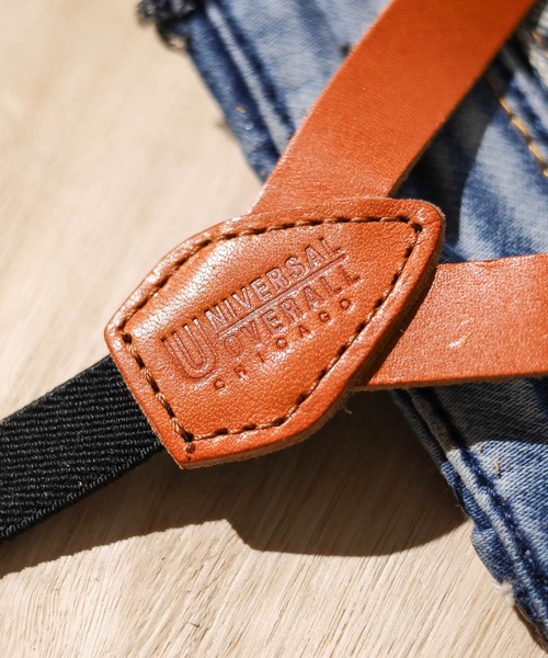 UNIVERSAL OVERALL（ユニバーサルオーバーオール）の「【UNIVERSAL OVERALL】Leather Suspenders（サスペンダー・メンズ・ブラック/ネイビー/ブラウン/ダークブラウン/グリーン・FREE）」の6枚目の写真