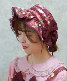 axes femme kawaii | アンティークローズ柄ハーフボンネット(その他ヘアアクセサリー)
