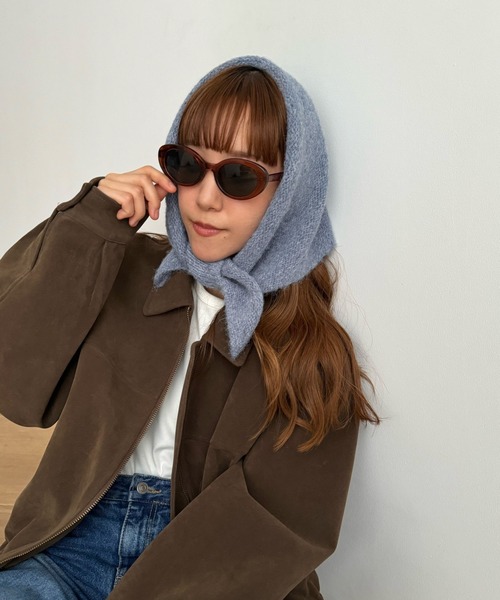 CANAL JEAN（キャナルジーン）の「El mar　ニットスカーフ（マフラー・レディース・ブラック/グレー/ブルー・ONE SIZE）」の3枚目の写真