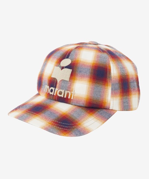 ISABEL MARANT（イザベルマラン）の「チェック柄キャップ（キャップ・メンズ・オリーブ×ブラック/ホワイト×レッド・57/59）」の4枚目の写真