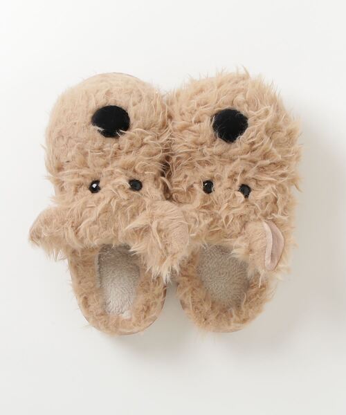 WEGO(ウィゴー)の「WEGO/ドッグファースリッパ/サンダルルームシューズ(ルームシューズ/スリッパ・レディース・ホワイト/ベージュ・LARGE/MEDIUM)」の18枚目の写真