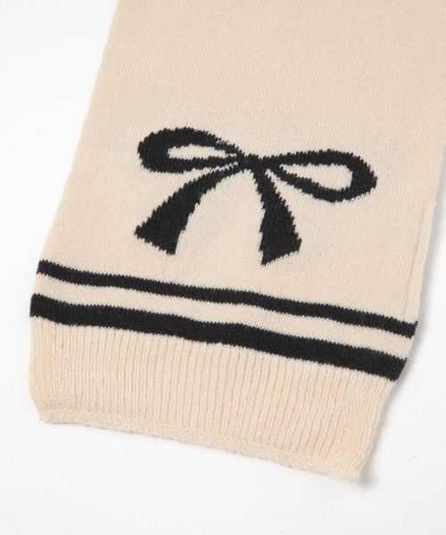 3.3 Field Trip （3.3フィールドトリップ）の「3.3 Field Trip／リボンマフラー（マフラー・レディース・ブラック/アイボリー・0）」の7枚目の写真