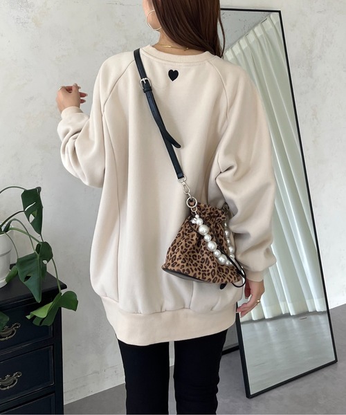 【セール】ハート刺繍オーバーサイズスウェット（スウェット）｜prose verse（プロズヴェール）