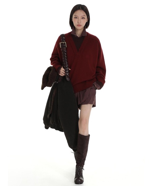 MASONPRINCE（メイソンプリンス）の「レイヤードデザイン ダメージ加工 ニット MY2137【MASONPRINCE】（ニット/セーター・メンズ・ネイビー/レッド/グレー・L/M/S）」の12枚目の写真