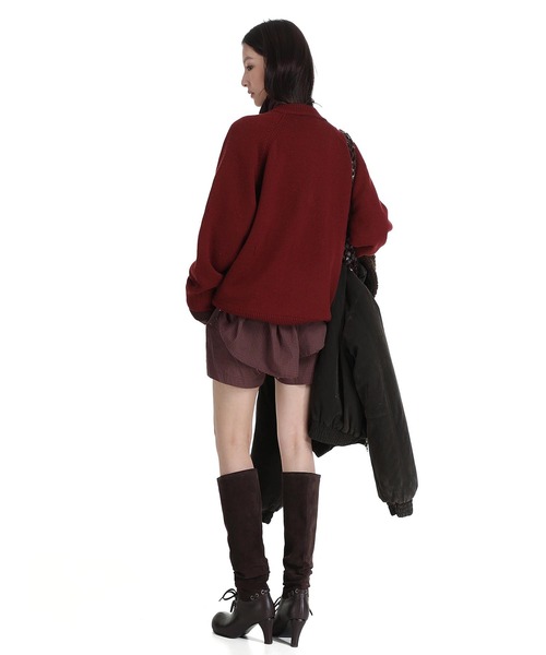 MASONPRINCE（メイソンプリンス）の「レイヤードデザイン ダメージ加工 ニット MY2137【MASONPRINCE】（ニット/セーター・メンズ・ネイビー/レッド/グレー・L/M/S）」の14枚目の写真