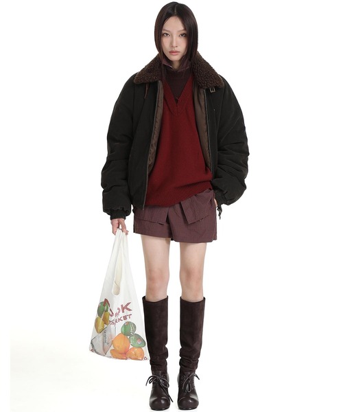 MASONPRINCE（メイソンプリンス）の「レイヤードデザイン ダメージ加工 ニット MY2137【MASONPRINCE】（ニット/セーター・メンズ・ネイビー/レッド/グレー・L/M/S）」の16枚目の写真