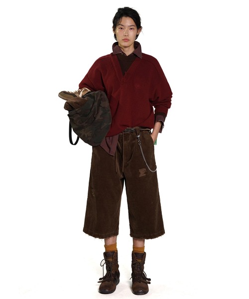 MASONPRINCE（メイソンプリンス）の「レイヤードデザイン ダメージ加工 ニット MY2137【MASONPRINCE】（ニット/セーター・メンズ・ネイビー/レッド/グレー・L/M/S）」の18枚目の写真