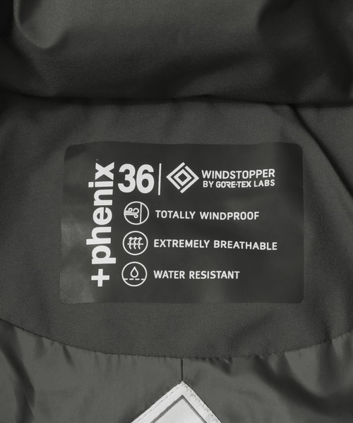 +phenix（プラスフェニックス）の「『別注』+phenix　WIND STOPPER BY GORE-TEX LABS ショートダウン（ダウンジャケット/コート・レディース・チャコールグレー/ベージュ・38/36）」の20枚目の写真