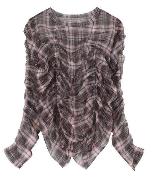 miette（ミエット）の「シャーリングシアートップス（Tシャツ/カットソー・レディース・グリーン/ブルー/アイボリー/ネイビー/ピンク/オリーブ・FREE）」の20枚目の写真