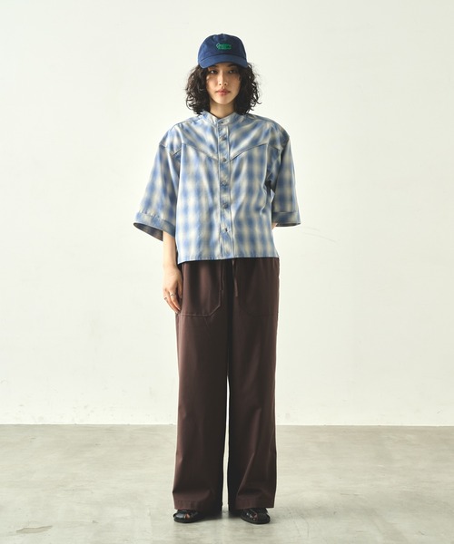 kha:ki（カーキ）の「「KHA:KI / カーキ」 エンブロイダリーキャップ EMBROIDERY CAP（キャップ・レディース・ライトイエロー/オフホワイト/ライトインディゴブルー/ベージュ/ネイビー・FREE）」の13枚目の写真