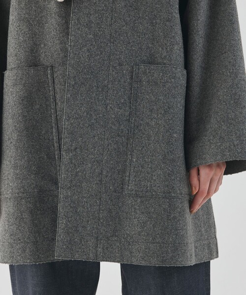 GALERIE VIE ギャルリーヴィー ノーカラー ダッフル ウール コート ウールフェルトライク ダッフルコート | GALERIE VIE (Women
