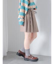 サイドプリーツミニスカート
