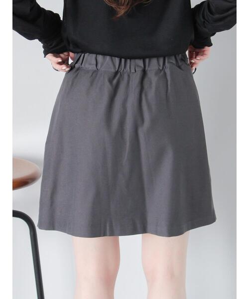 ehka sopo（エヘカソポ）の「サイドプリーツミニスカート（スカート・レディース・グレー/ブラック/ベージュ・F）」の8枚目の写真