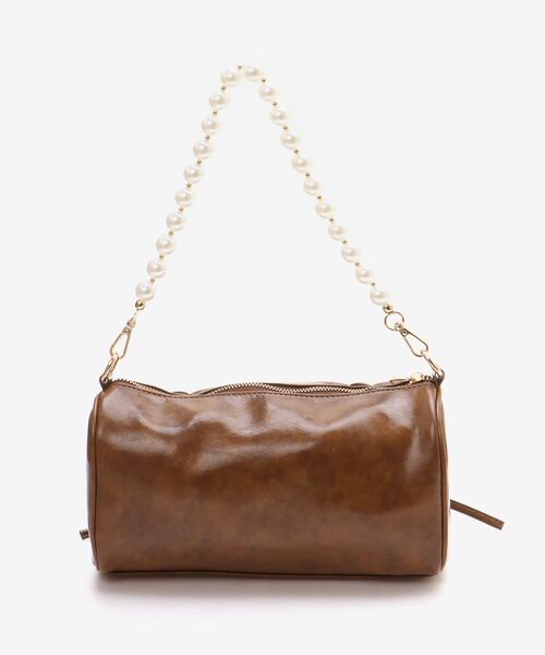 MAJESTIC LEGON(マジェスティックレゴン)の「パールチェーンセットWリボンバッグ(ショルダーバッグ・レディース・ブラウン/ピンク/アイボリー・FREE)」の12枚目の写真