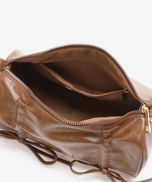 MAJESTIC LEGON(マジェスティックレゴン)の「パールチェーンセットWリボンバッグ(ショルダーバッグ・レディース・ブラウン/ピンク/アイボリー・FREE)」の15枚目の写真