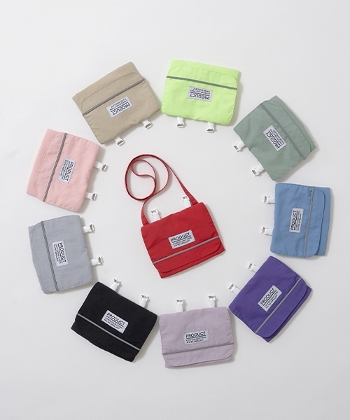 b・ROOM（ビールーム）の「【撥水加工】移動ポケット（バックパック/リュック・キッズ・レッド/ライトカーキ/シルバーグレー/ライトピンク/ブラック/レモンイエロー/パープル/ベージュ/ラベンダー/ブルー系その他2・F）」の11枚目の写真