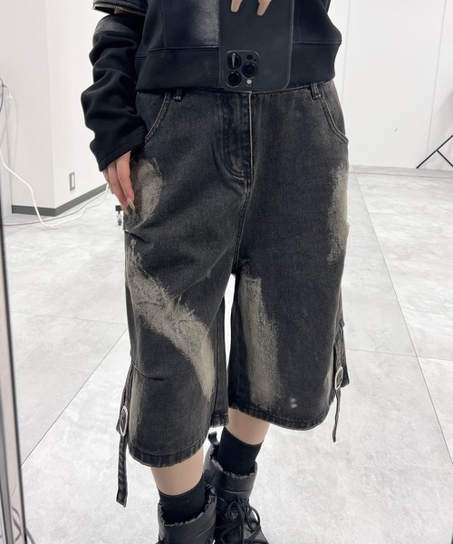 Figments（フィグメンツ）の「ブラストベルトバギーハーフパンツ（その他パンツ・レディース・ブラック・FREE）」の3枚目の写真