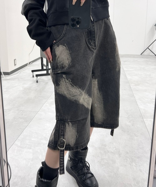 Figments（フィグメンツ）の「ブラストベルトバギーハーフパンツ（その他パンツ・レディース・ブラック・FREE）」の4枚目の写真